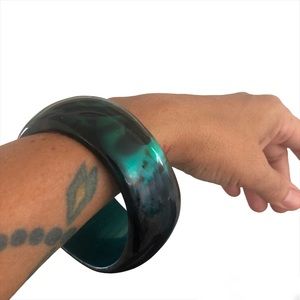 Boho Large Bangle Green-Teal Bangle
